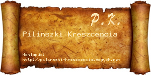 Pilinszki Kreszcencia névjegykártya
